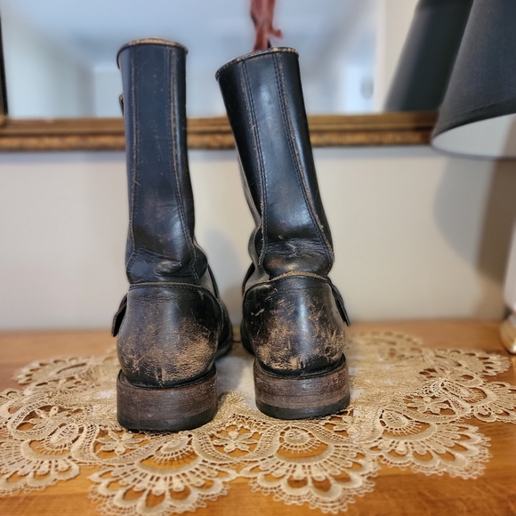 FRYE Distressed Motorcycle Ankle Boot - Picture 3 of 6